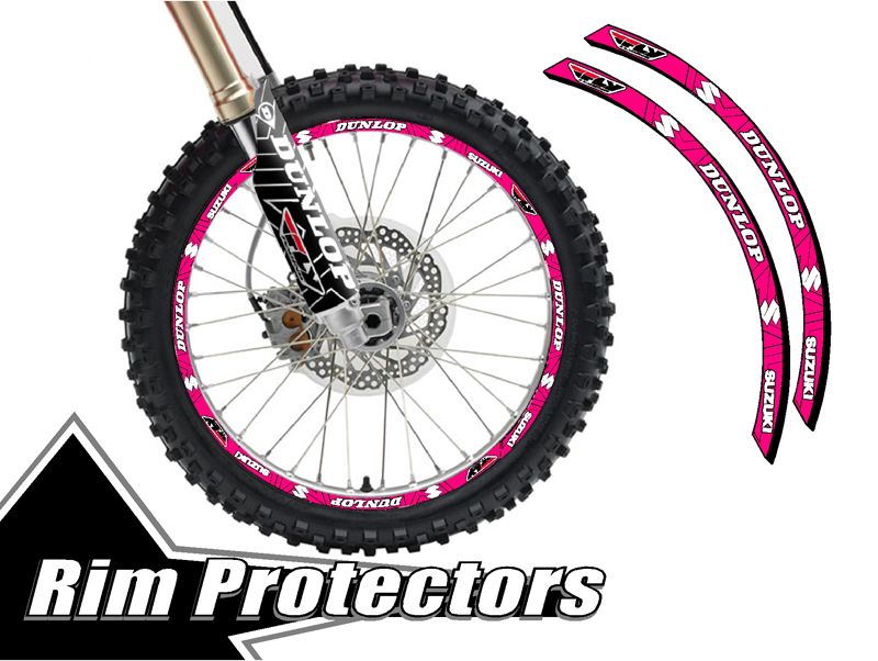 Buy 10 & 12 INCH DIRTBIKE RIM PROTECTORS 10" WHEEL DECALS DIRT BIKE
